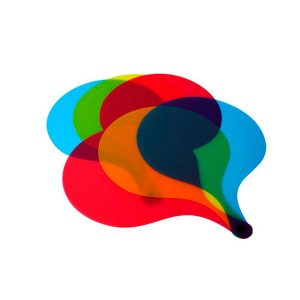 Palas grandes de colores translúcidos básicos