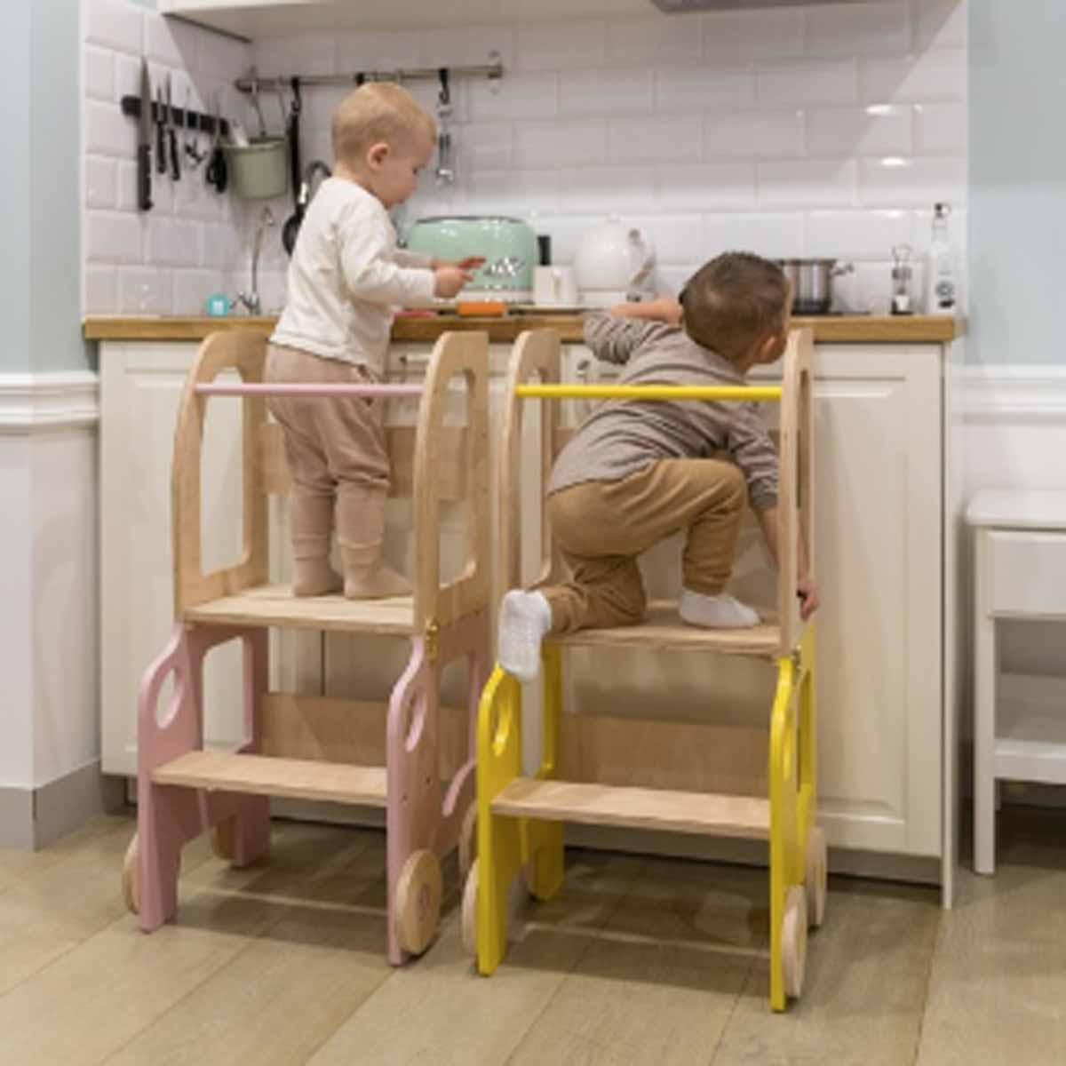 Torre aprendizaje Montessori en colores Convertible mesa-silla - Imagen 11